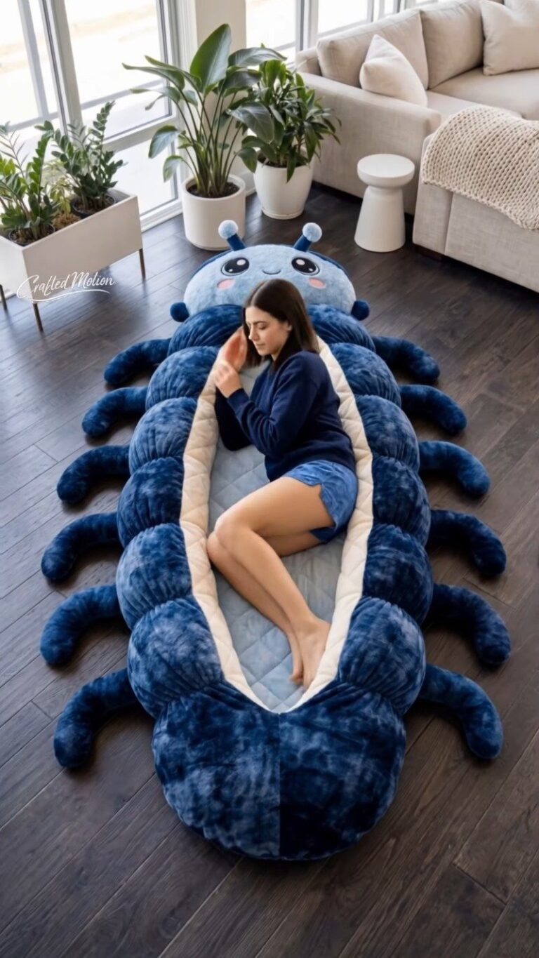 Giant Roly Poly Pill Bug Plush Sleeping Bag | Oversized Cozy Cocoon Bed for Kids & Adults, Soft Quilted Sleeping Pod